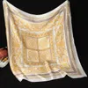 SLKSCF 88X88 CM grand carré de soie georgette satin foulards mûrier soie écharpe femmes carré écharpes capes 240312