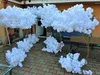 140-Heads Artificial Flowers Cherry Blossoms Wedding Arch Decorate Fake Flower Silk Hydrangea White Branch Home Decor