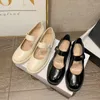 Туфли под платье, осенние винтажные туфли с круглой головкой, белая Мэри Джейн, на толстом каблуке, модная японская маленькая кожаная обувь