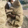 韓国のベビーフード付きマントケープウインドプルーフベビーカーブランケット厚い暖かい漫画ベアウサギの赤ちゃんキルト240313