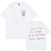 ラッパーlil peepツアーCCERTグラフィックTシャツメンズFIコットショートスリーブTシャツユニセックスヒップホップ特大ティーストリートウェアQ1VL＃