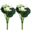 Decoratieve Bloemen 2 Stuks Simulatie Lotus Decoratie Nep Bloem Plantenvaas Kunstmatige Eva Levensechte Bruid Bruiloft