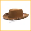 Berretti Costume Cosplay Cappello da cowboy Prestazioni regolabili Feltro Principessa Prop Accessorio per addio al nubilato