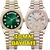 Relógio masculino de luxo relógios de designer com diamantes 40mm movimento mecânico automático relógios de alta qualidade aço inoxidável à prova d'água safira moda relógio de pulso