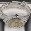 Benutzerdefinierte wasserdichte Herrenuhren der Luxusmarke, goldene Moissanit-Armbanduhr, Hip-Hop-Mechanische Uhr mit Iced Out