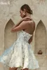 Praia sem mangas mini comprimento curto vestido de festa de casamento 2024 sem alças rendas apliques uma linha simples vestido de noiva robe de mariee240327
