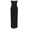 Sexy Nightclub Party Strapless High Elastic Bandage Slit Dress For Women's Dressing 684002