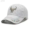 Ball Caps Ox Head Borduren Baseball Cap Cool Heren Caps Parijs Bloemen Volwassen Plat Gepersonaliseerde Brief Opengewerkte Hoeden Dames 24327