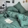 Bettwäsche -Sets 2024 BED -LADE SET SETT mit Kissen Hülle Bettdecke Wäsche Baumwolle voll