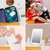 LED Makeup Mirror Hushåll Portable Folding Desktop Tablet Make Up Mirror With Light LED BEAUTY Gift Mirror