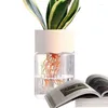 Vases Paresseux Pot de Fleur Hydroponique Automatique Absorbant l'eau Transparent Imitation Verre Pots de Plantes sans Sol Vert