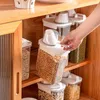 Bottiglie di stoccaggio Scatola da cucina Contenitore per alimenti con coperchio e maniglia Forniture Serbatoio per cereali Sigillato a prova di umidità