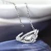 本物のネックレス透明なペンダントクリアダイヤモンドファッションレディースネックレスSN028ファッションアクセサリー