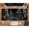 Pads Retro Mousepad Neon Tokyo Street Pixel Art Lila Japanische Anime Skyline/Stadt Schreibtischunterlage XXL Gaming Mousepad Mehrere Größen