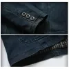 Frühling Herbst Retro Männer Slim Anzug Hochwertige Männer Denim Jacke Fi Casual Denim Anzug Jacken Bussin Männer Cott Jean Anzug h9eX #