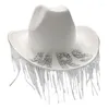 Bérets Bachelorettes Party Cowgirl Chapeau Strass Mariée Cowboy Bridal Shower Fedoras