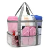 Hot grote capaciteit speelgoed draagtas stevige mannen vrouwen mesh strandtas outdoor sport trendy toilettas