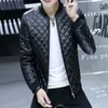 Crocodile Brand Läderjacka Men Youth Korean Autumn Winter Jackets Coats Men's Casual Leather Jacket Trendy Men's Jackets 53ab#