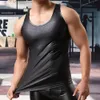 Hommes Sexy PU Cuir Débardeur Sans Manches Érotique Gaine Gaine Stretch Chemises Doux Latex Moulante En Cuir Verni T-shirt Club Gilet 240321