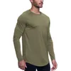 Gym Herren Sport LG Sleeve Compri T-Shirt Quick Dry Laufhemd Casual Top Bodybuilding Singlets Male Fitn Sweatshirt i09V #