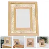 Frames Manual Woven Picture Frame Decor Office Desk Decorations Solid Wood Craft