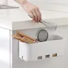 Hooks 2pcs Kitchen Under Sink Storage Box Spices Condiments Organizers Bathroom Racks Household Pull-out Cabinet Side Organizer