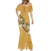 カジュアルドレススタイルハワイ族セクシーなストラップレスウェディングドレス2024夏のエレガンスの女性服オフショルダーパーティーフォーマルオプション