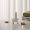 Candle Holders Modern Glass Holder Wedding Centerpieces Table Decorations Romantic Clear Cup Tealight Candlestick Home Decor