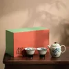 Teaware Sets Pure Hand-painted Underglaze Colored Tea Set Complete Antique Kit Ceremony Teapot And Cup Services