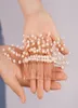 Headpieces Pearl Crystal Hair Comb For Wedding Headdress Fashion Bridal Head Combs Handmade Party Accessories Jewelry Rose Gold Ti3633115