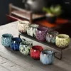 Kopjes Schoteltjes 1 stks Oven Verandering China Keramische Kopje Thee Porselein Set Aardewerk Drinkware Servies Groothandel Ei Stijl