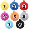 Keychains Creative Fashion Color PVC Soft Lime No.1-8 Biljard Key Ring Bagage Pendant Sports Perifera gåvor