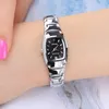 Alliage quartz dames en gros en acier inoxydable montre-bracelet femmes de luxe moissanite métal polonais femmes montre