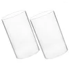 Titulares de vela 2 PCs Clear Open tons tons de cilindro de vidro cilindros cilindros lâmpada mesa de jantar decoração decorar capas