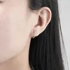 Hoop Earrings Wholesale Silver Gold Color Arrival Fashion Korean Blue Zircon Spike Geometric Stud For Women Gothic Jewelry