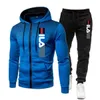 nuova Fi Tuta da uomo con cappuccio Fitn Abbigliamento da palestra Uomo Running Set Abbigliamento sportivo Jogger Tuta da uomo Tuta invernale Sport P5Dd #