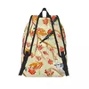 Mochila Estudante Bolsa Aquarela Pássaros Pai-Filho Leve Casal Laptop