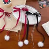 Hair Accessories Plush Ball Bowknot Clip Side Rhinestone Bow Crystal Duckbill Ponytail Headwear Sweet Barrettes