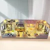 DIY Wooden Princess Room Casa Doll Houses Miniature Building Kits with Furniture Light Dollhouse Toys for Adults Birthday Gifts 240321