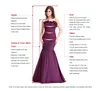 Party Dresses High Collar Half Sleeve Floor Length Shining Lace Tulle Layers Prom 2024 Pale Mauve Luxury Dress