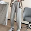 Autunno e inverno nuovi pantaloni coreani da guardia dell'orso ricamati pantaloni casual in vita elastica con peluche e grigio nero sciolto addensato