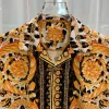royal Luxury Men Sets Vintage Pattern 2 Piece Shorts Suit Casual Oufits Leopard Printed Short Sleeve Shirts Ropa Para Hombre c05t#