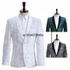 men's Dr Fantasy Sequins Fi Stage Performance Suit Host Singer Colorful Coat Only Blazer C0BV#