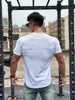 2023 Nouveaux hommes Été manches courtes Fitn T-shirt Courir Sport Gym Muscle T-shirt Entraînement Casual Haute Qualité Tops Vêtements W1yR #