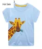 Animal Alpaca Applique Girls T Shirt Cotton Toddler Ubrania różowe kolory Baby Girl