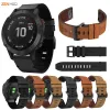 Fall Fas Quick Fit Leather Strap för Garmin Fenix ​​6 6S 6X Pro 7 7S 7X Smart Watch Band för Garmin Fenix ​​5 5S 5X Plus