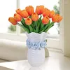 Kwiaty dekoracyjne SV-12 PCS PU sztuczne tulipany prawdziwe dotyk Wedding Flower Symulacja lateksowa Tulip na imprezę propozycji