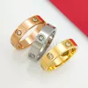 Klasyczny pierścionek miłosny dla kobiet Para 18 -karatowe złoto plisowane stali nierdzewne pierścionki kryształowe sześcienne cyrkon obrączka luksusowa biżuteria