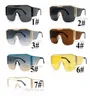 Livraison rapide nouvelles lunettes de soleil carrées femmes grandes lunettes de cadre avec décoration en métal mode dames lunettes de soleil UV400 7 couleurs 10 pièces nouveau 8034221