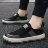 Casual Shoes Men's Mesh Sneakers Korean Style Fashion Colorblock Breathable Outside Comfort Slip On Loafers Zapatillas De Hombre